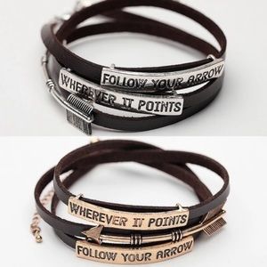 Boho Moon Leather Wrap Bracelet Follow Your Arrow